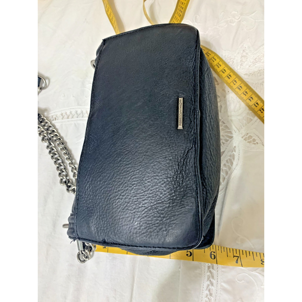 Rebecca Minkoff Small Love Black Leather Crossbody Bag Chain Turn Lock Quilted - Picture 4 of 12